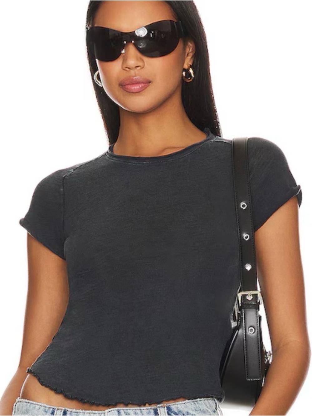 We The Free Be My Baby Raw-Edge Crop Top